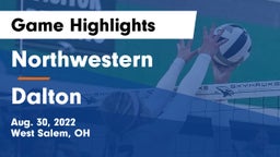 Northwestern  vs Dalton  Game Highlights - Aug. 30, 2022