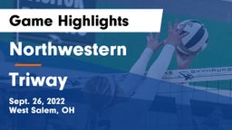 Northwestern  vs Triway Game Highlights - Sept. 26, 2022