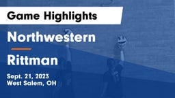 Northwestern  vs Rittman  Game Highlights - Sept. 21, 2023