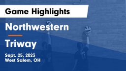 Northwestern  vs Triway  Game Highlights - Sept. 25, 2023