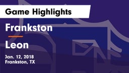 Frankston  vs Leon  Game Highlights - Jan. 12, 2018