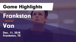 Frankston  vs Van  Game Highlights - Dec. 11, 2018