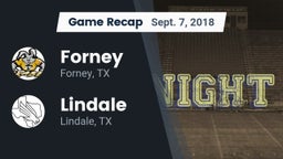 Recap: Forney  vs. Lindale  2018