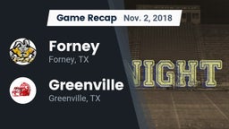 Recap: Forney  vs. Greenville  2018