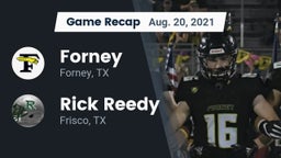 Recap: Forney  vs. Rick Reedy  2021