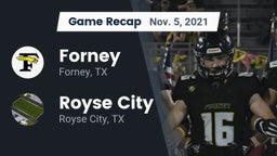 Recap: Forney  vs. Royse City  2021