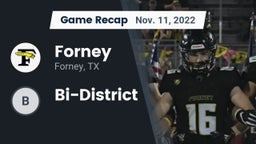 Recap: Forney  vs. Bi-District 2022