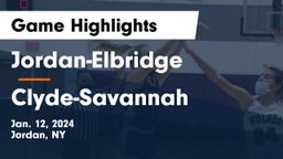 Jordan-Elbridge  vs Clyde-Savannah  Game Highlights - Jan. 12, 2024