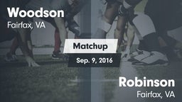 Matchup: Woodson  vs. Robinson  2016