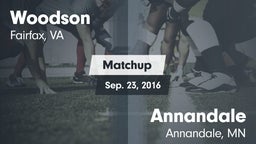 Matchup: Woodson  vs. Annandale  2016