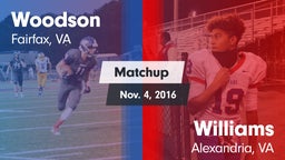 Matchup: Woodson  vs. Williams  2016