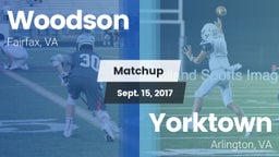 Matchup: Woodson  vs. Yorktown  2017