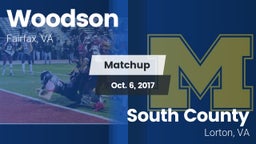 Matchup: Woodson  vs. South County  2017