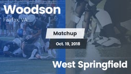 Matchup: Woodson  vs. West Springfield  2018