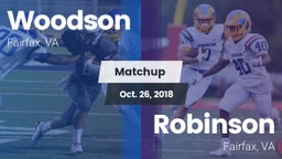 Matchup: Woodson  vs. Robinson  2018