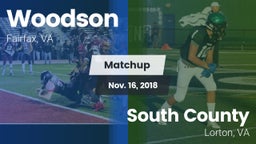 Matchup: Woodson  vs. South County  2018