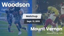 Matchup: Woodson  vs. Mount Vernon   2019