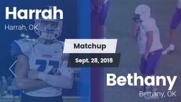 Matchup: Harrah  vs. Bethany  2018