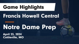 Francis Howell Central  vs Notre Dame Prep  Game Highlights - April 23, 2024