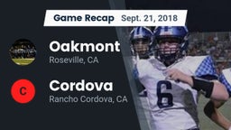 Recap: Oakmont  vs. Cordova  2018
