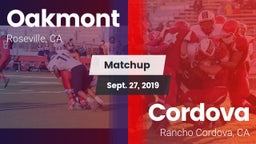 Matchup: Oakmont  vs. Cordova  2019