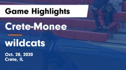 Crete-Monee  vs wildcats Game Highlights - Oct. 28, 2020