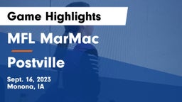 MFL MarMac  vs Postville  Game Highlights - Sept. 16, 2023