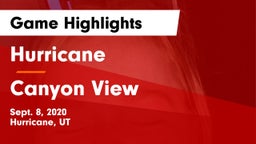 Hurricane  vs Canyon View  Game Highlights - Sept. 8, 2020