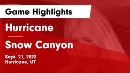 Hurricane  vs Snow Canyon  Game Highlights - Sept. 21, 2023