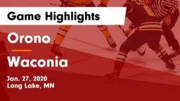 Orono  vs Waconia  Game Highlights - Jan. 27, 2020