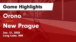Orono  vs New Prague  Game Highlights - Jan. 31, 2020
