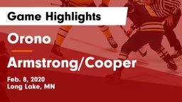 Orono  vs Armstrong/Cooper Game Highlights - Feb. 8, 2020