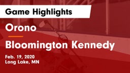 Orono  vs Bloomington Kennedy Game Highlights - Feb. 19, 2020