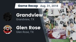 Recap: Grandview  vs. Glen Rose  2018