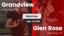 Matchup: Grandview High vs. Glen Rose  2020