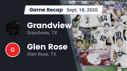 Recap: Grandview  vs. Glen Rose  2020