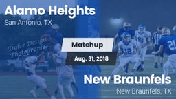Matchup: Alamo Heights High vs. New Braunfels  2018