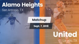Matchup: Alamo Heights High vs. United  2018
