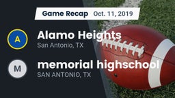 Recap: Alamo Heights  vs. memorial highschool 2019