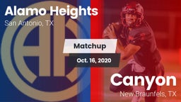 Matchup: Alamo Heights High vs. Canyon  2020
