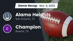 Recap: Alamo Heights  vs. Champion  2020