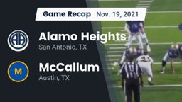 Recap: Alamo Heights  vs. McCallum  2021