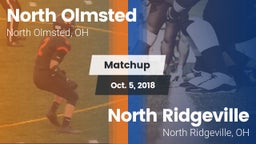 Matchup: North Olmsted High vs. North Ridgeville  2018