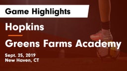 Hopkins  vs Greens Farms Academy Game Highlights - Sept. 25, 2019