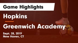 Hopkins  vs Greenwich Academy  Game Highlights - Sept. 28, 2019