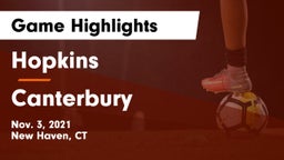 Hopkins  vs Canterbury  Game Highlights - Nov. 3, 2021