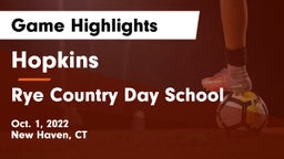 Hopkins  vs Rye Country Day School Game Highlights - Oct. 1, 2022