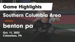 Southern Columbia Area  vs benton pa Game Highlights - Oct. 11, 2023