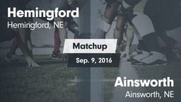 Matchup: Hemingford High vs. Ainsworth  2016