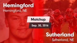Matchup: Hemingford High vs. Sutherland  2016